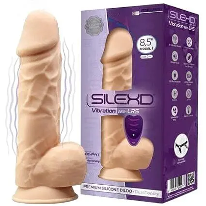 Фалоімітатор із вібрацією SilexD Norman Vibro Flesh (Model 1 size 8,5") + LRS, діаметр 5 см