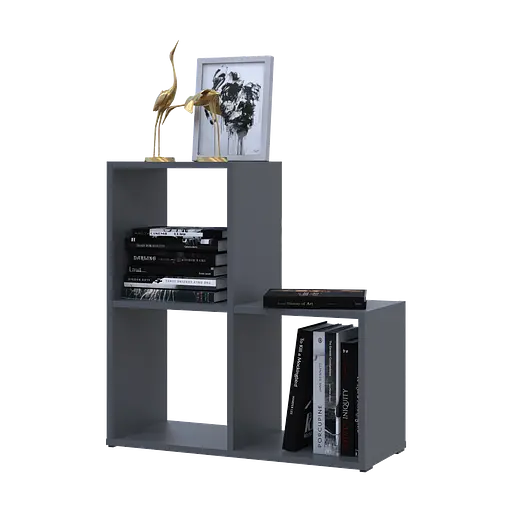 Стеллаж Doros Степь 2х2 Графит открытый 69х28.8х71.4 (41516157)