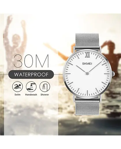 Женские ультратонкие часы Skmei 1182 Cruize Серебристый - фото 6