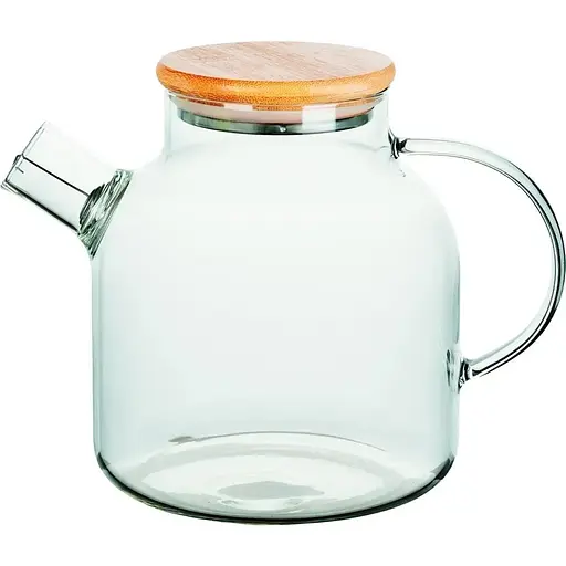 Заварник Ringel Joy 1500 мл закаленное стекло, бамбуковая крышка (RG-0002/1500)