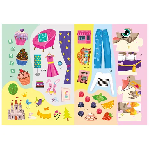 Дитяча книжка улюблені наліпки для малят "Для дівчаток" РМ-64-02 - фото 2