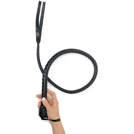 Батіг Art of Sex з рукояттю, натуральна шкіра, 120 см - фото 4