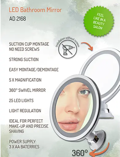 Зеркало для ванной LED Adler AD 2168 - фото 7