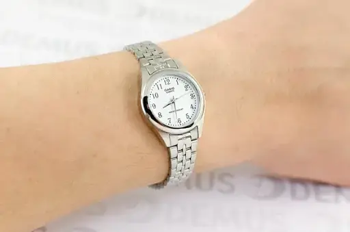 Стильні жіночі годинники наручні сталеві кварцові оригінальні Casio Collection LTP-1129PA-7BEF - фото 2