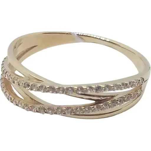 Золоте кільце Імперія золота з фіанітами. КВ1168И 17,5