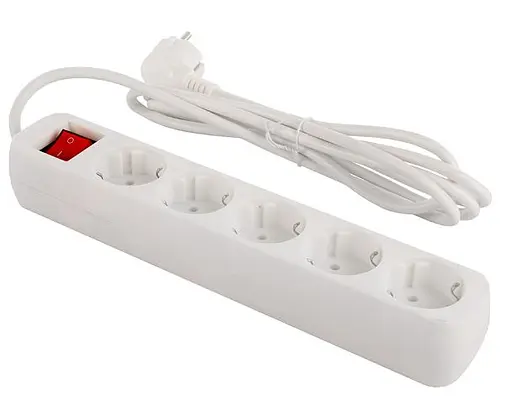 Сетевой фильтр ColorWay 5 розеток 2 м White (CW-PSEA52W) - фото 1