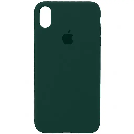 Чохол Silicone Case Full Protective (AA) для Apple iPhone X / XS (5.8) Зелений / Forest green - фото 1