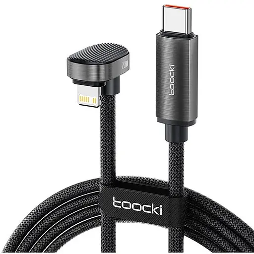 Кабель игровой Toocki U-образный 180 USB Type-C to Lightning PD 20W угловой 1.2 м