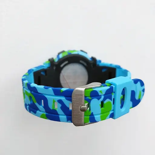 Дитячий спортивний наручний годинник Skmei Kids 1548 (Світло-синій камуфляж) - фото 10