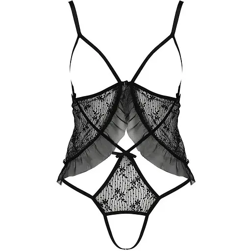 Боди монокини Passion с открытой грудью JustinA Body Black S/M - фото 3