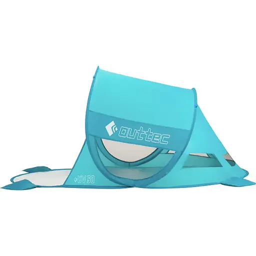 Саморазворачивающаяся палатка-тент Outtec с окошком бирюзовый - фото 3