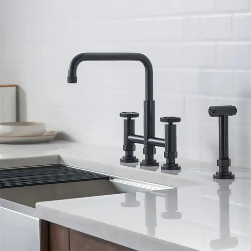 Змішувач для кухні Kraus Urbix KPF-3125MB Чорний - фото 3