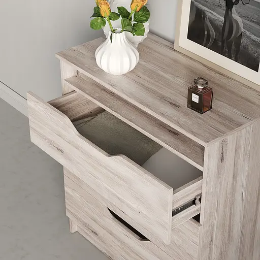 Комод в спальню MebelStar 800 Лилу 81x40x89 см Аляска серый (MBS-1338) - фото 3