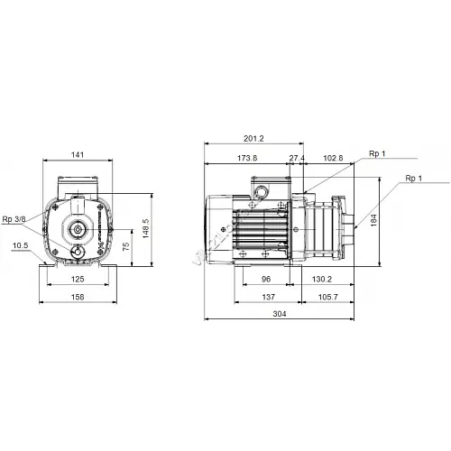Поверхневий насос Grundfos CM 3-3 A-R-A-E-AQQE F-A-A-N 3x400V (96974692) - фото 2