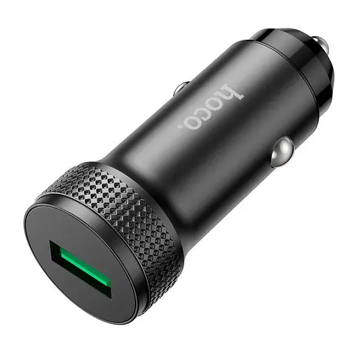 Адаптер автомобильный HOCO Level single port car charger Z49A 18W QC3.0 черный - фото 1