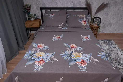 Пододеяльник Moon&Star Бязь Gold Люкс Flowers Wod Полуторный Евро 160x220 см - фото 2