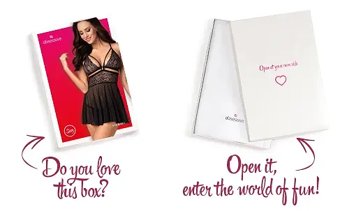 Еротичний мереживний комплект із сіточкою Obsessive 838-BAB-1 babydoll & thong black чорний п L/XL - фото 9