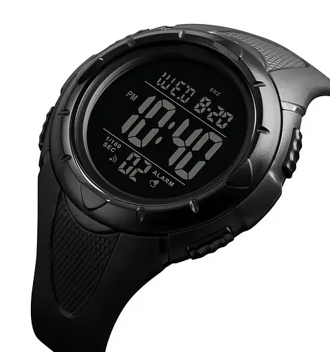 Мужские спортивные часы Skmei 1535 Dive (Черный с черным) - фото 2