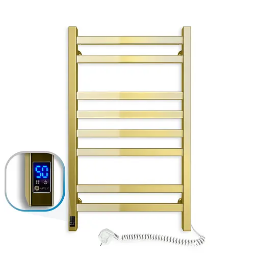 Электрический полотенцесушитель Navin Авангард 480x800 Sensor правосторонний с таймером, под золото 10-428053-4880, Золотой, Правое, Электронный - фото 1