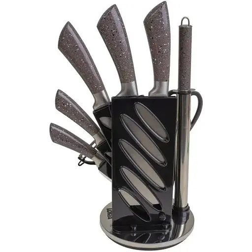 Набір ножів з підставкою 9 шт. Marble (NS44SETKN) - фото 5