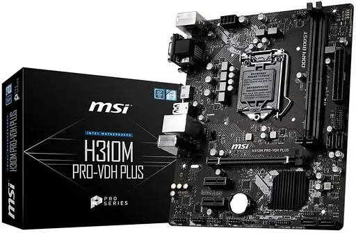 Материнская плата MSI H310M Pro-VDH Plus (H310M Pro-VDH Plus) (Socket 1151 v2, Intel H310, Micro-ATX) Б/у - фото 4
