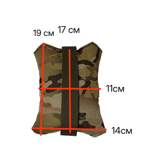 Подушка упор для стрільби GEN 3 Руно 190x140 мм Rear Bag для стабільності зброї - фото 14