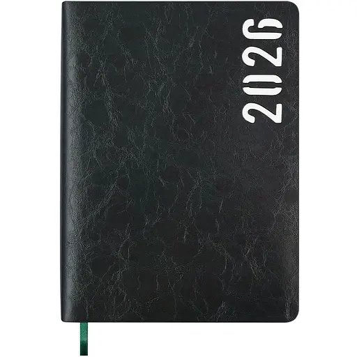 Щоденник датований Buromax Mind 2026 A5 штучна шкіра зелений (BM.21152-04)