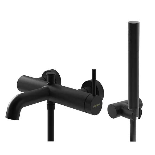 Змішувач для ванни Kohlman Axel black настінний KPL-QW110AB Чорний матовий - фото 1