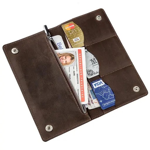 Мужской кожаный кошелек Shvigel 19х9.5х1 см acs0016053 - фото 5