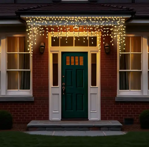 Новорічна гірлянда вулична Бахрома GarlandoPro 6 м 105 LED білий провід Жовте світло 6МWY - фото 2