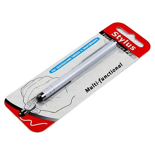 Стилус ємнісний, металевий, білий - фото 1