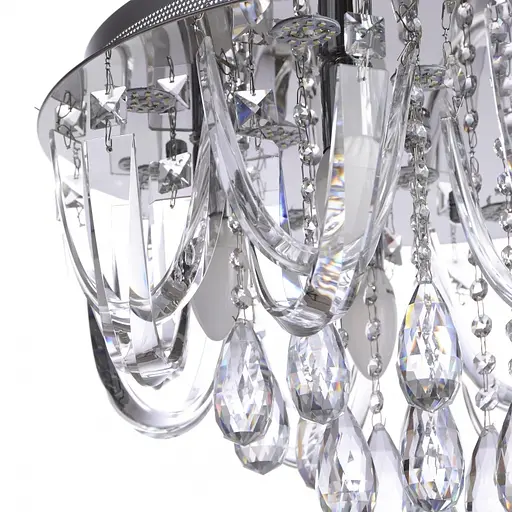 Люстра потолочная Brille хрустальная с подсветкой LED E14 45W Glass (BR-01 454С/9) - фото 2