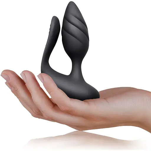 Анально-вагінальний вібратор для пар Rocks Off Cocktail Black - фото 4