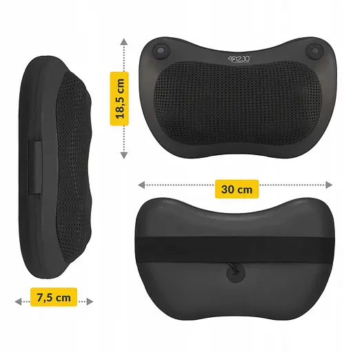 Подушка-масажер 4FIZJO Shiatsu Pro+ 4FJ0562 Black (P-5907739319159) - фото 3