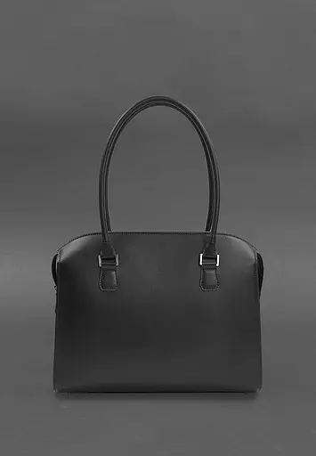 Жіноча шкіряна сумка Business чорний Краст - фото 4