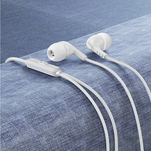 Навушники Borofone BM83 Craft universal earphones with mic (білий) - фото 4