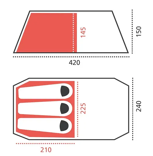 Намет Grand Canyon Robson 3 Capulet Olive (330027) (DAS302044) - фото 2
