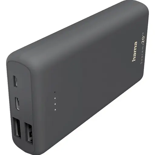 Зовнішній акумулятор Power Bank Hama Supreme 20HD 20000mAh (Сірий)