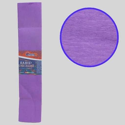 Бумага гофрированная KR55-MIX1 J.Otten 55% 20г/м2 (50см.х200см.) (4823322151115) Сиреневый - фото 1
