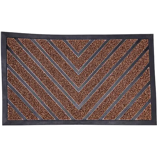 Килимок Yiwu HP-47-4BR протиковзний з рельєфним малюнком 75×45 см коричневий - фото 1