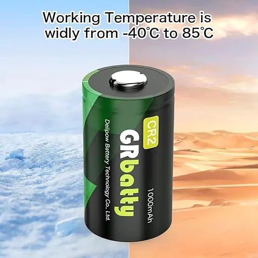 GRbatty CR2 3V літієва батарея 16 шт., батарея CR2, висока ємність 1000 мАг, довговічна батарея високої потужності - фото 6