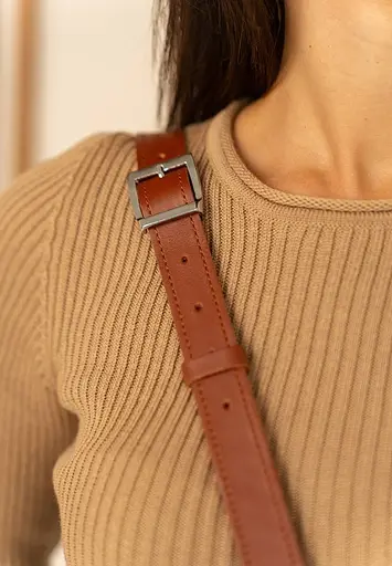 Жіноча шкіряна сумка Kira Світло-коричнева - фото 3