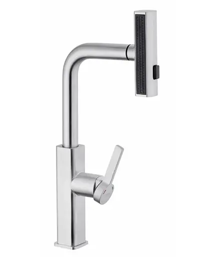 Змішувач для кухні з висувним виливом Kroner KRP Edelstahl Klassisch - ESG03918 (CV032498) - фото 3