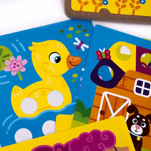 Дерев'яна мозаїка Roter Kafer Wooden mosaic with base. Farm (RW4220) - фото 6