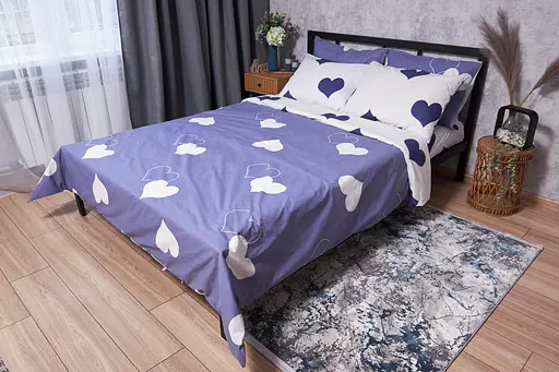 Комплект постільної білизни Moon&Star Бязь Gold Люкс Royal Blue полуторний 143х210 наволочки 2х70х70 - фото 1