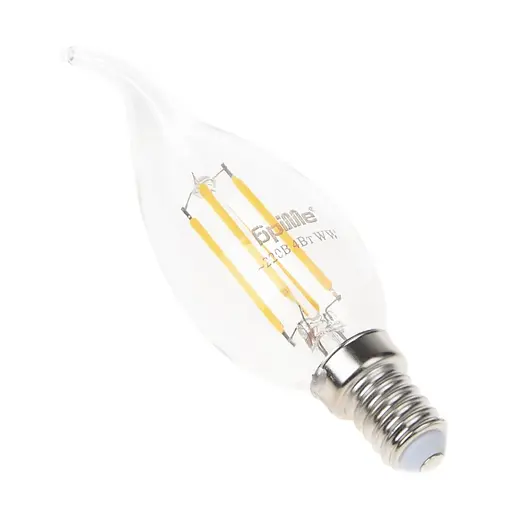 Лампа Brille світлодіодна LED E14 4W 4 pcs WW C35-T COG 220 В - фото 4