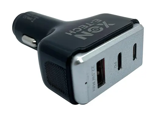 Автомобильное зарядное устройство XON MaxCharge Type-C 82.5W (2 x Type-C PD30 + Type-A 15V/1.5A) Black (CM1A2C82WB 3500) - фото 3