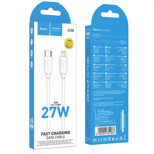 Дата кабель Hoco X115 Surpass Type-C to Lightning 27W (1m) - фото 5