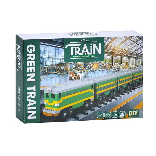 Конструктор Локомотив, ST526-8-9, 4 вагона, от 1088 деталей, (В ассортименте)