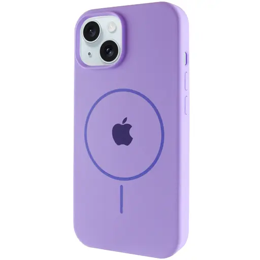 Чохол Epik Silicone Case Full Protective AA with MagSafe для Apple iPhone 15 Plus 6.7 Бузковий/Dasheen - фото 1